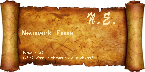 Neumark Emma névjegykártya